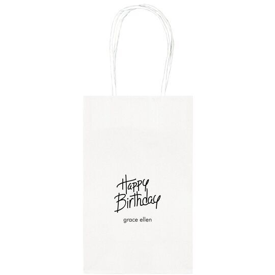 Fun Happy Birthday Medium Twisted Handled Bags